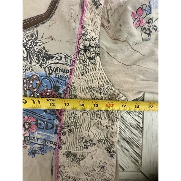 Vtg Y2K Vanilla Sugar Size Medium Western Whimsy Wild West Jeweled With Lace - Picture 6 of 8